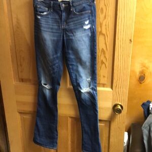 Distressed Blue Denim Jeans